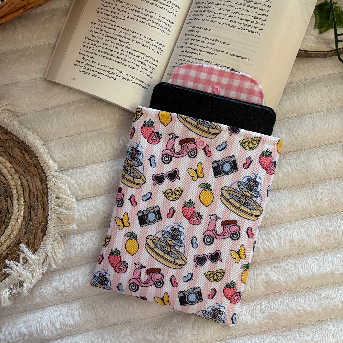 Funda kindle/kobo libra colour vacaciones en Italia impermeable