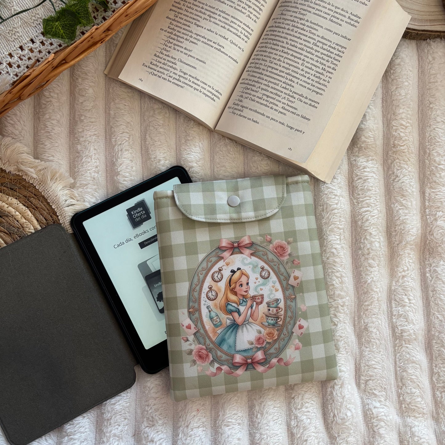 Funda kindle/kobo Alicia en el país de las maravillas impermeable