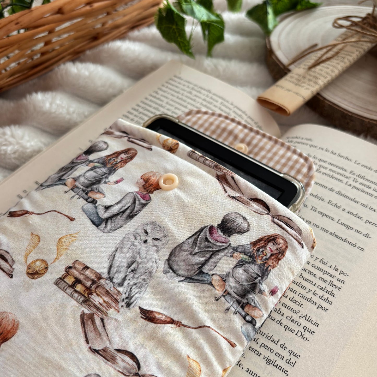 Funda para ebook Harry Ron y Hermione