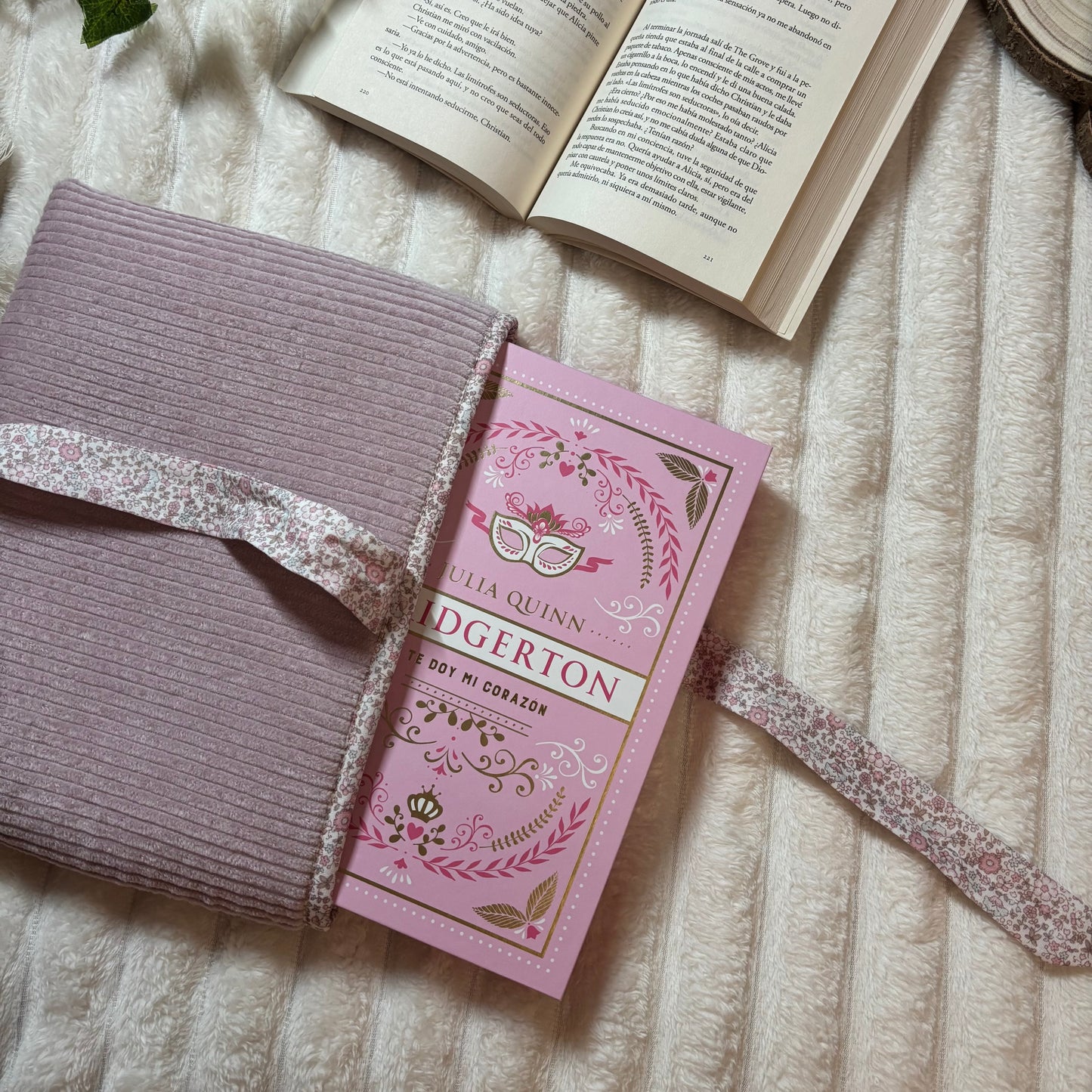 Funda literaria California de pana