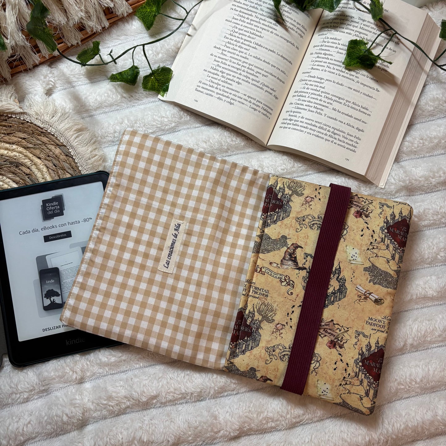 Funda de solapas para ebook mapa merodeador