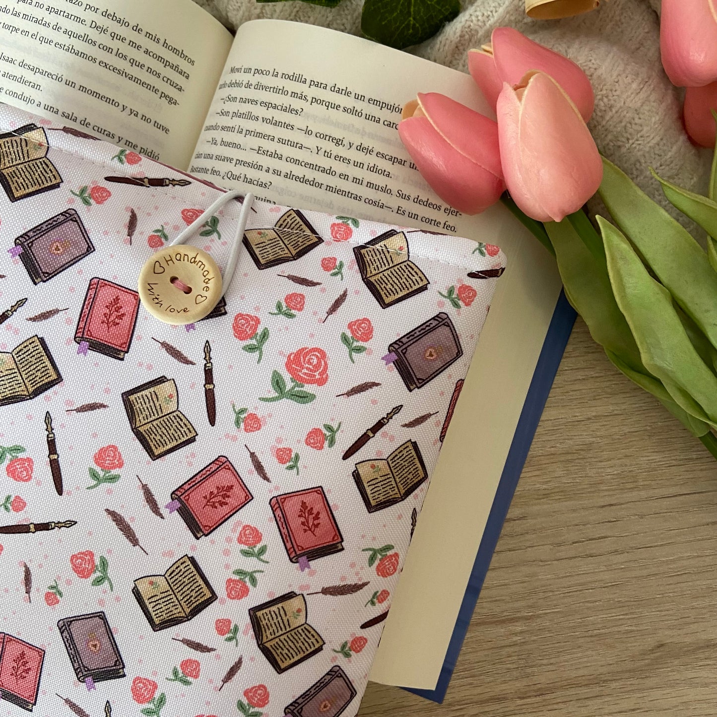 Funda literaria cute books impermeable