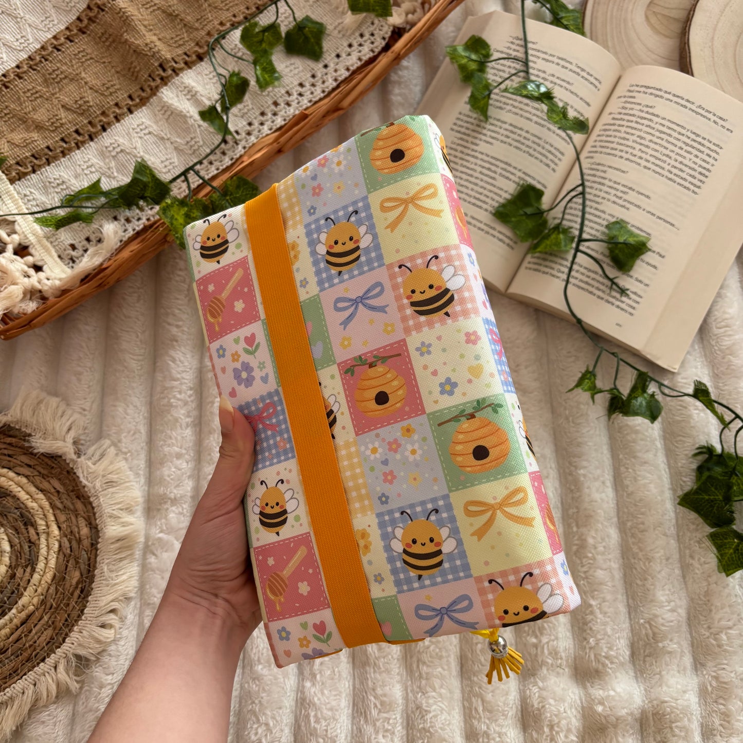 Funda ajustable abejitas impermeable