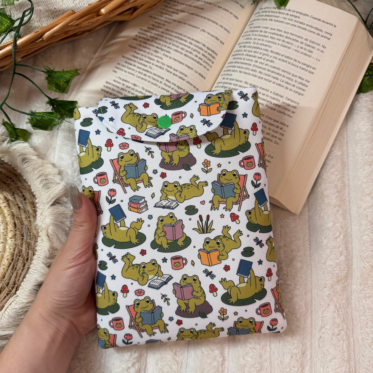 Funda kindle/kobo libra colour ranitas lectoras impermeable