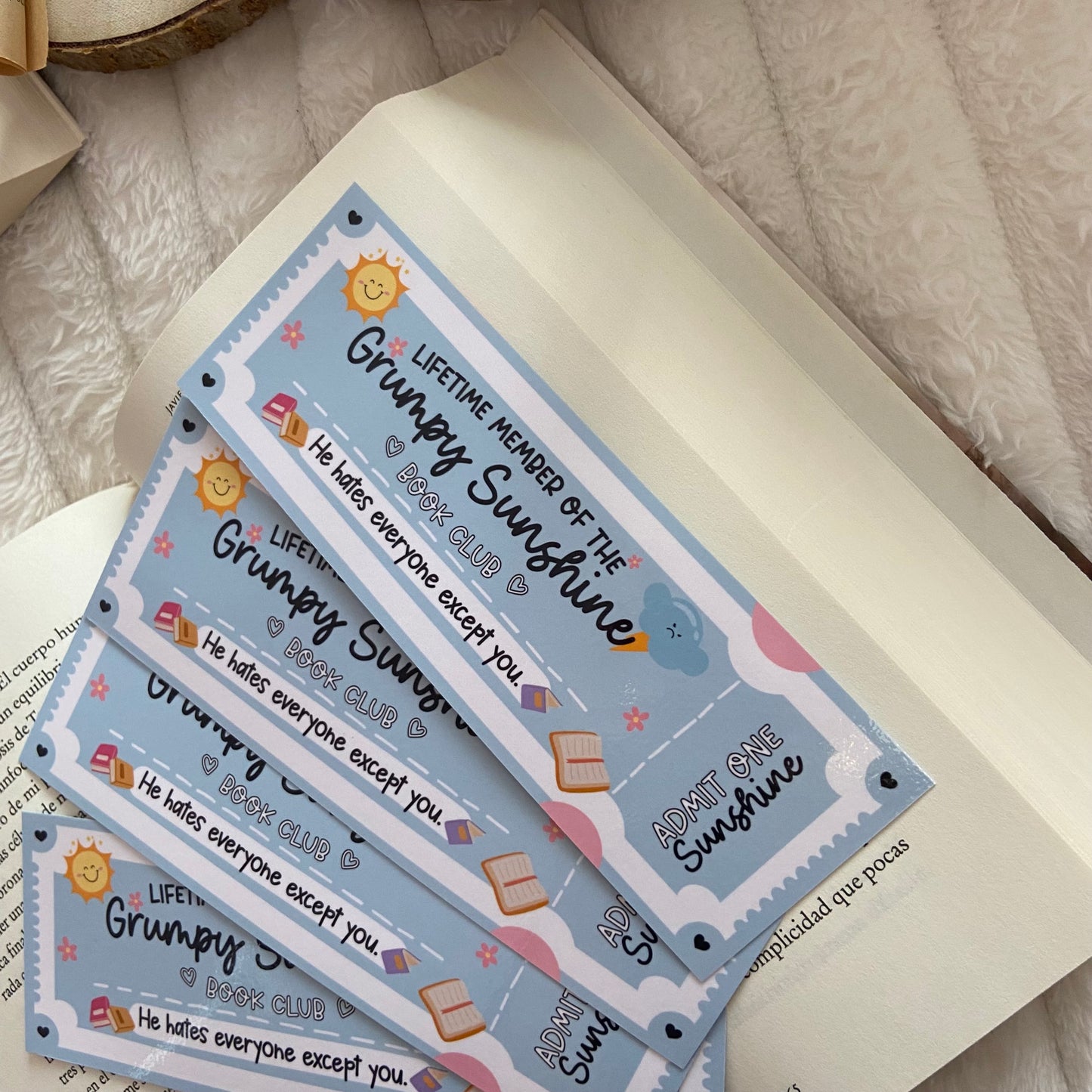 Marcapáginas Lifetime member of the grumpy sunshine bookclub