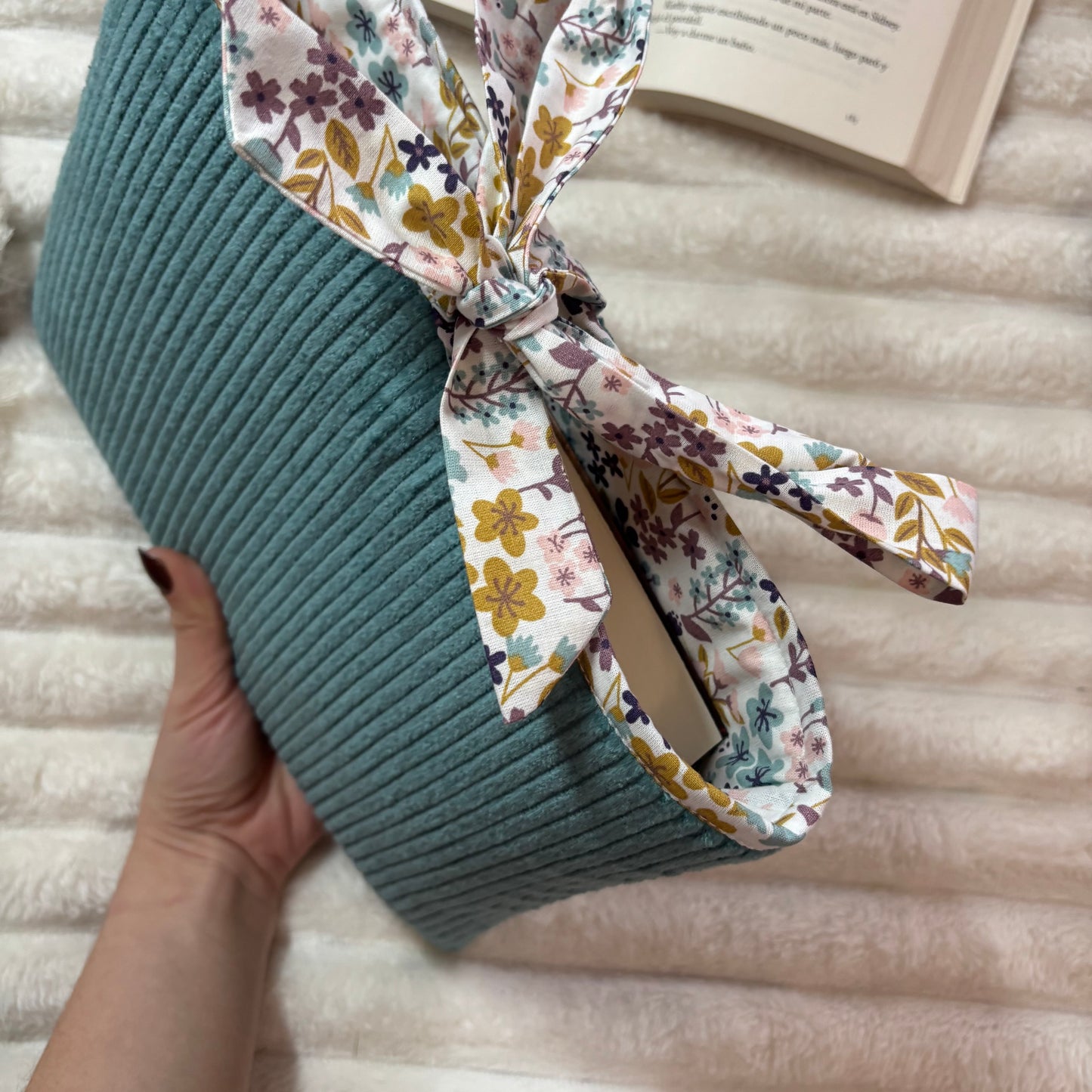 Funda literaria Roma de pana