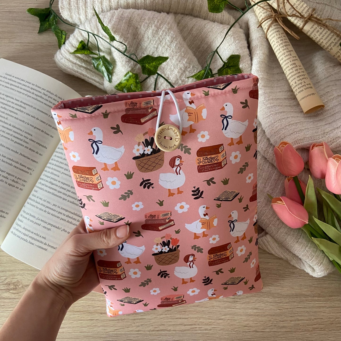 Funda literaria ocas primaverales