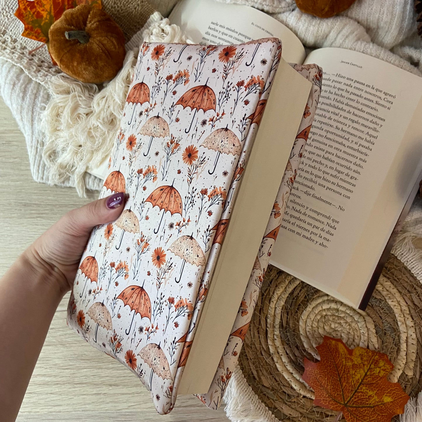 Funda ajustable paraguas otoñales