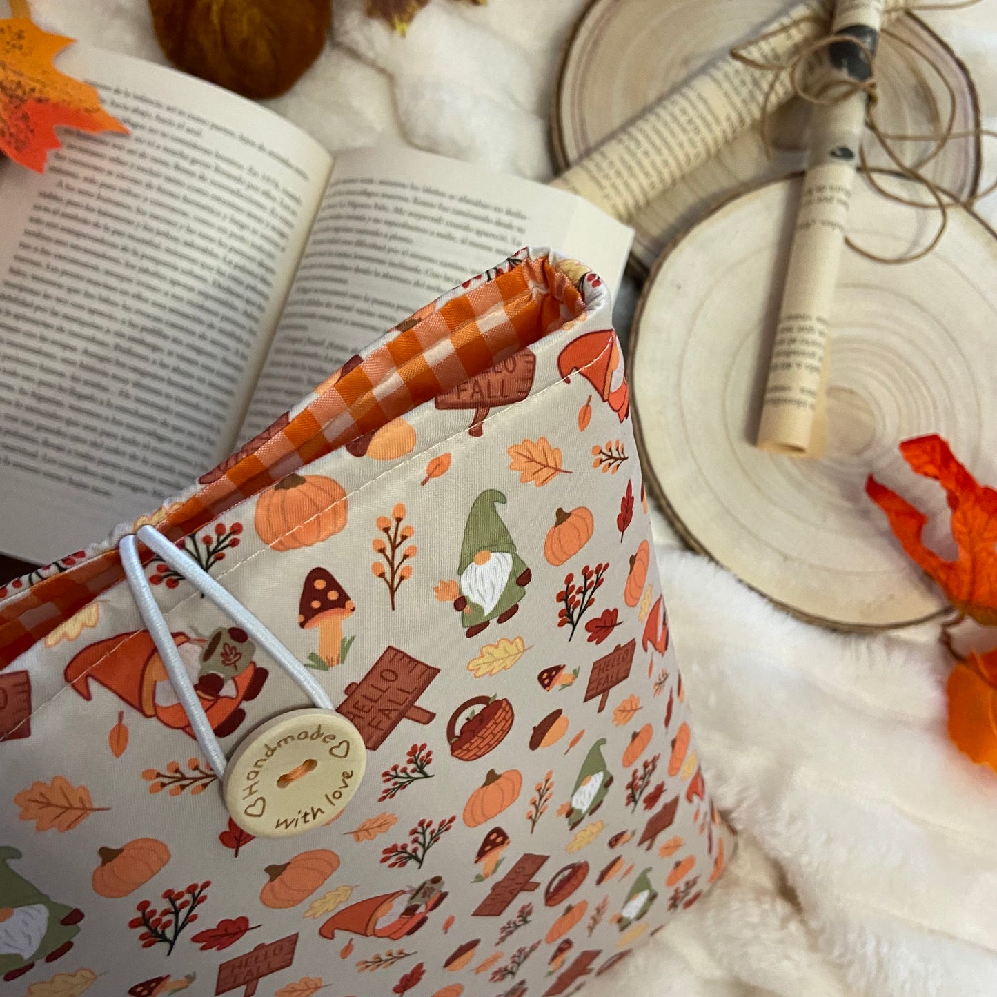 Funda literaria gnomos hello fall outlet