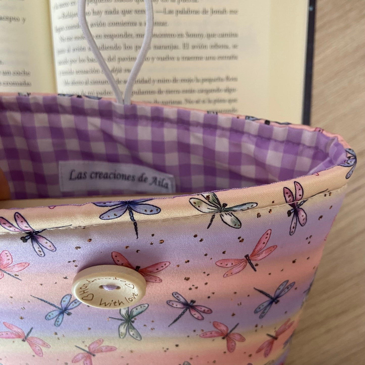 Funda literaria libélulas