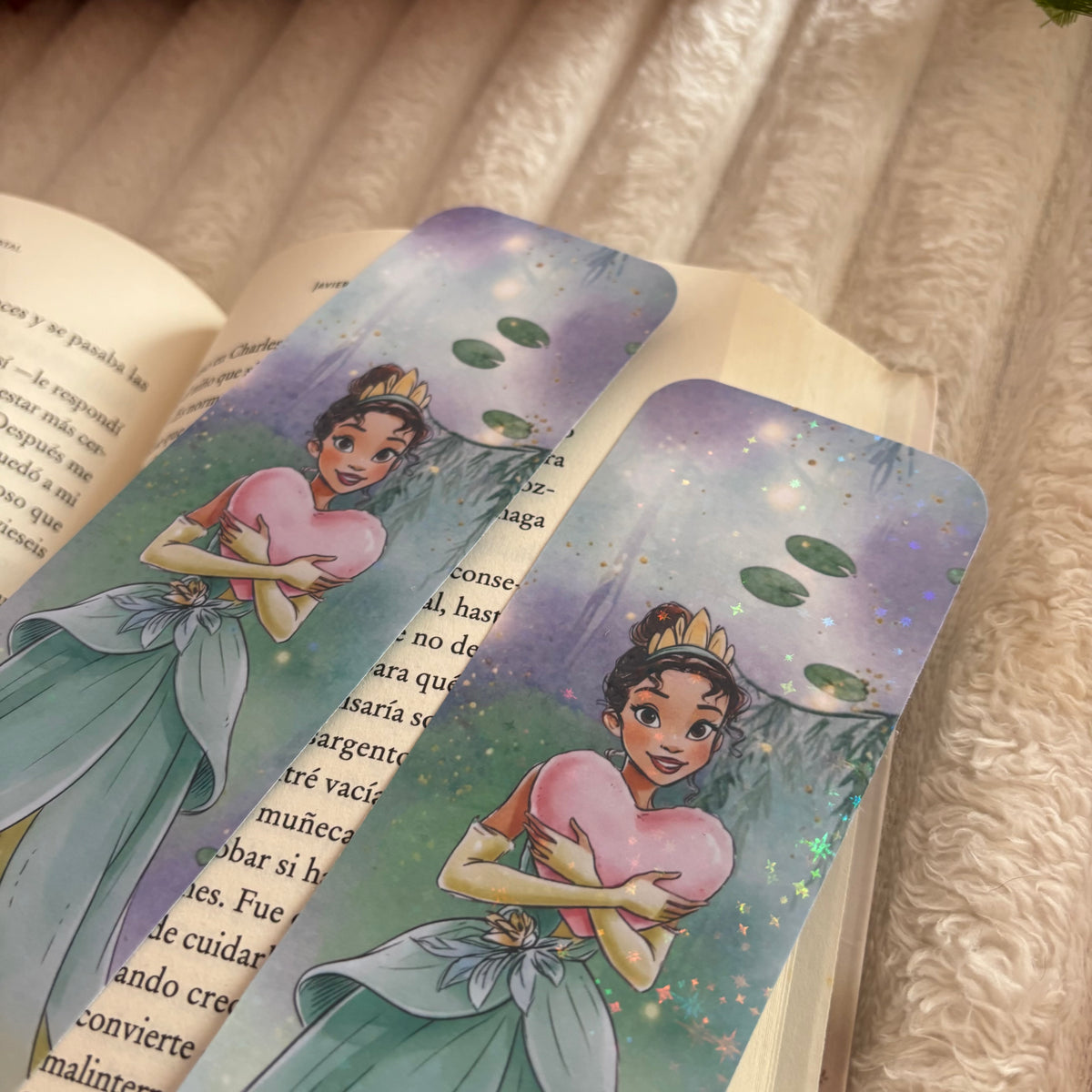 Marcapáginas princesa Tiana holográfico