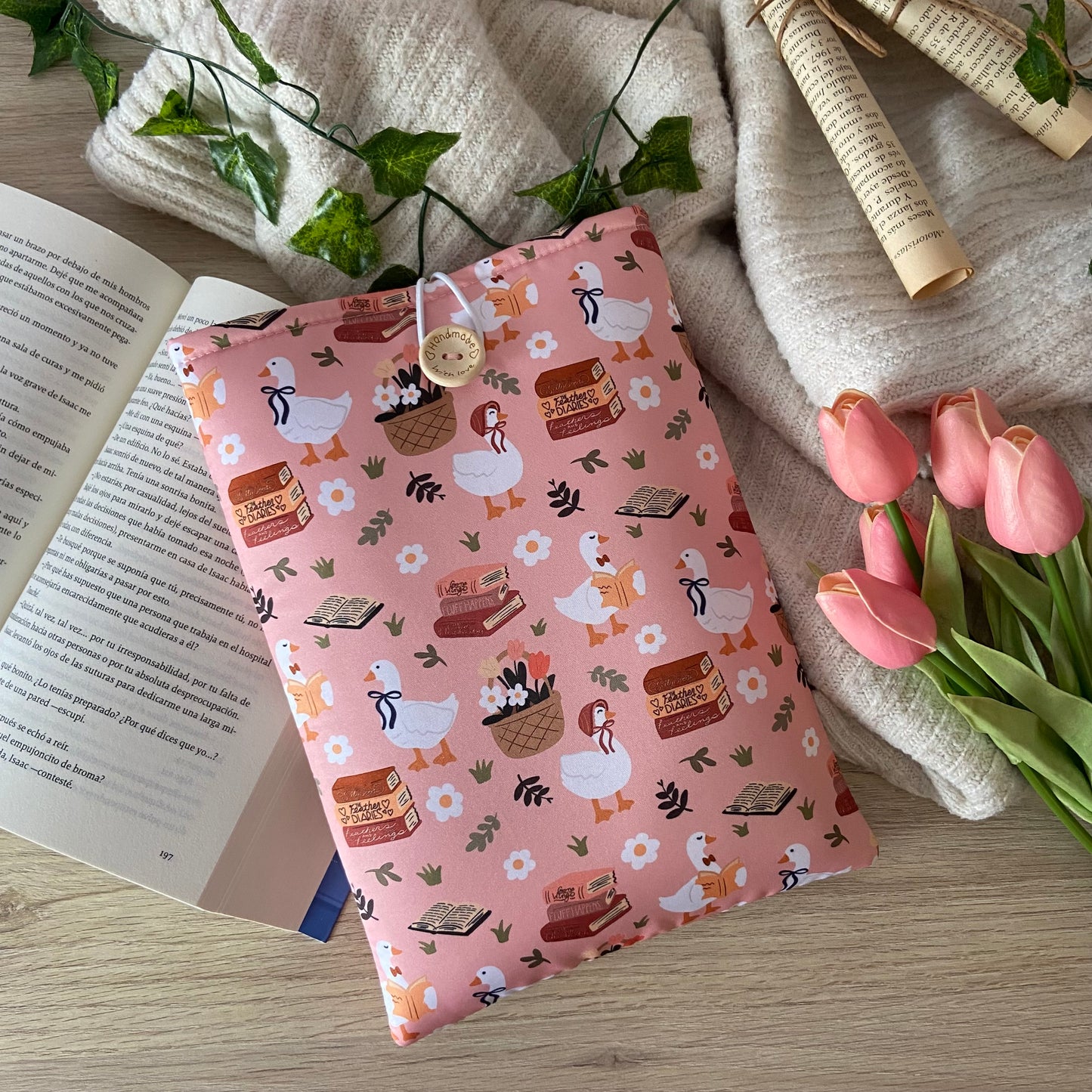 Funda literaria ocas primaverales