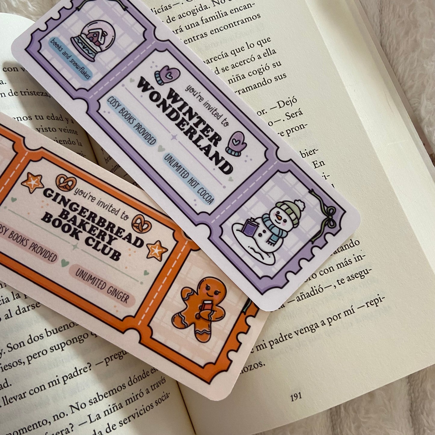 Pack 2 marcapáginas Gingerbread bakery bookclub + Winter wonderland
