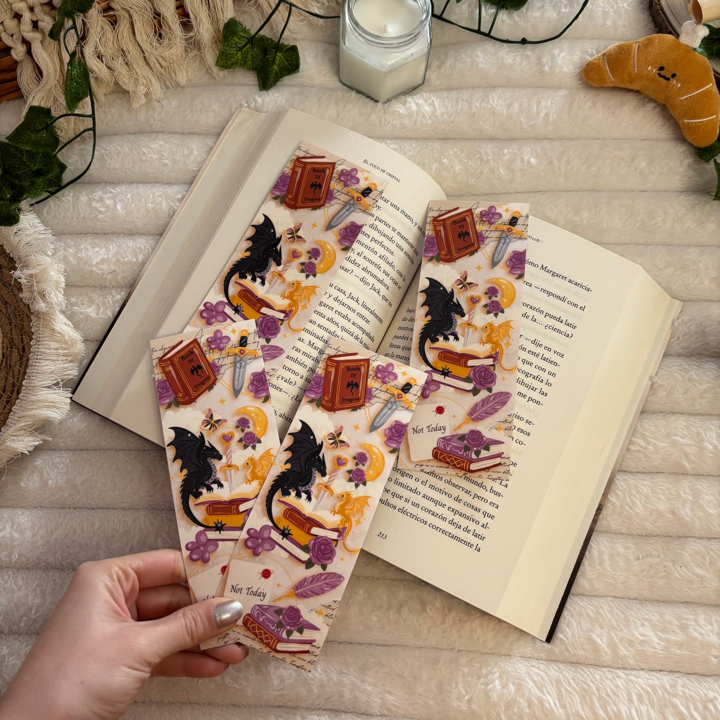 Pack 5 marcapáginas dragones