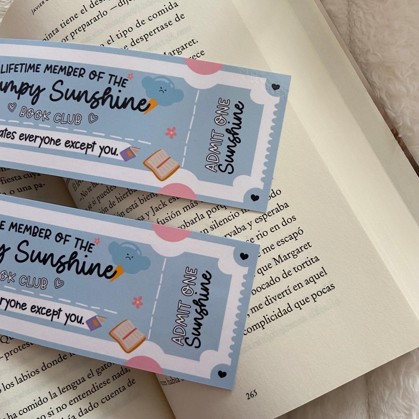 Marcapáginas Lifetime member of the grumpy sunshine bookclub