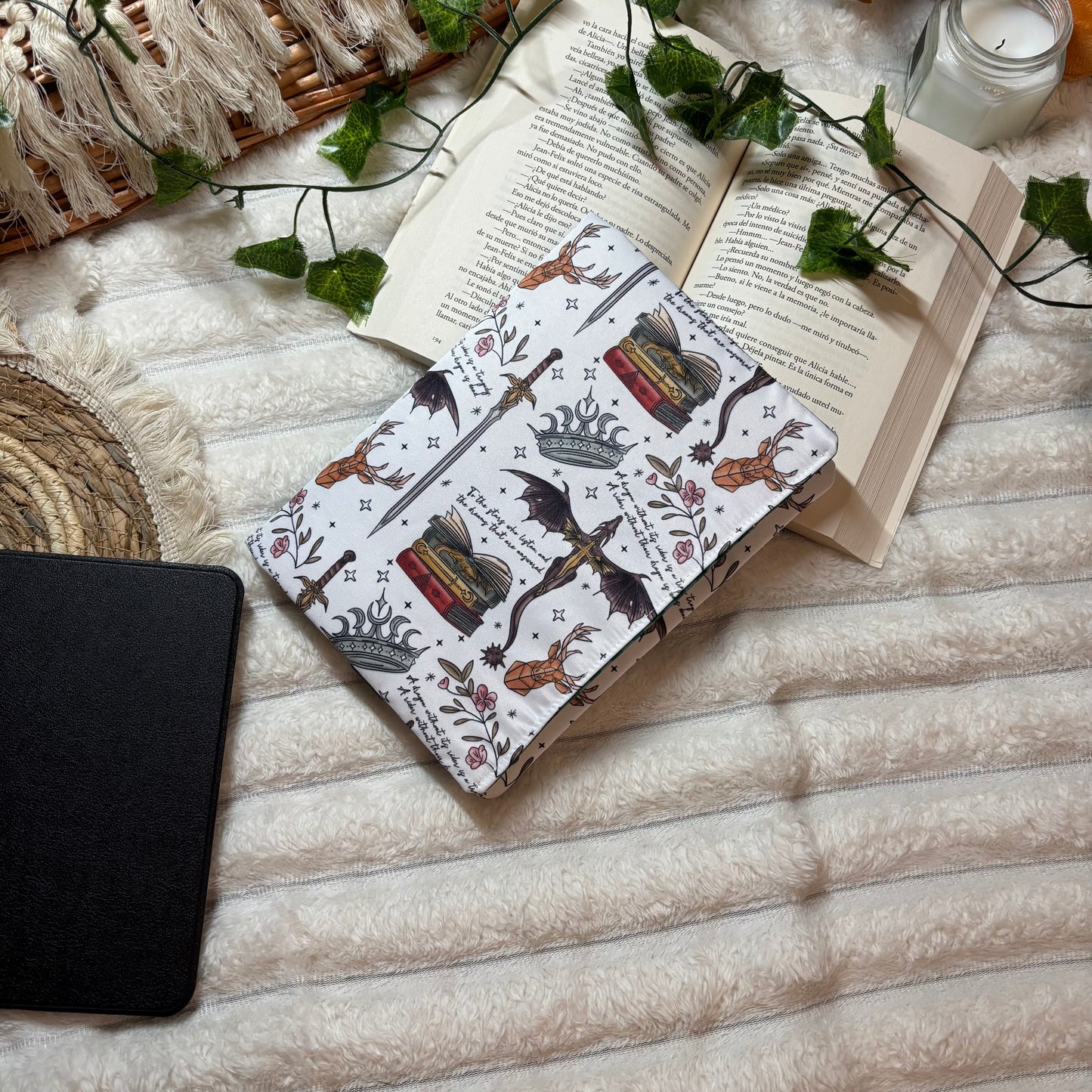 Funda de solapas para ebook Fourth wing + Velaris