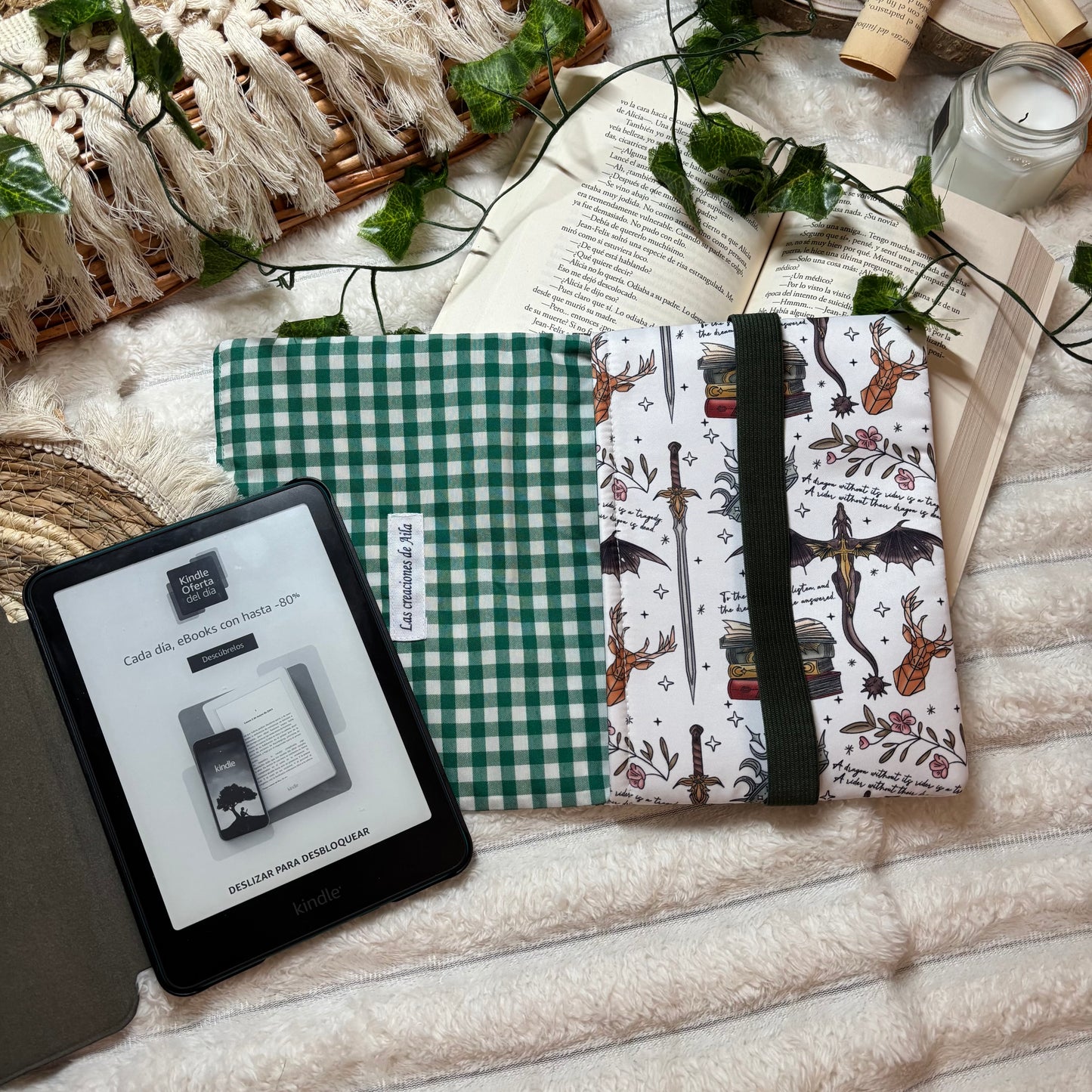Funda de solapas para ebook Fourth wing + Velaris