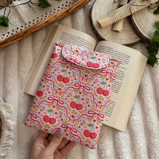 Funda kindle/kobo libra colour jardín de cerezas impermeable