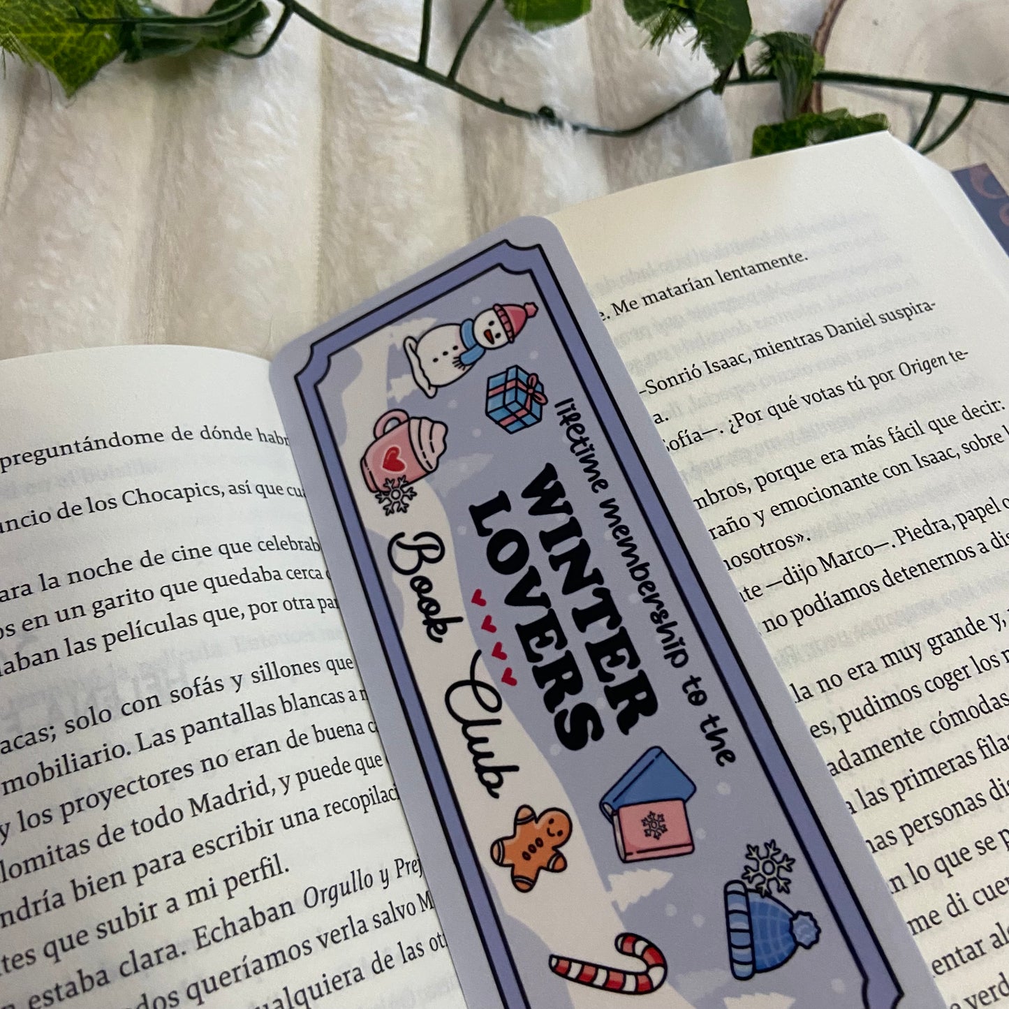 Marcapáginas Winter lovers bookclub