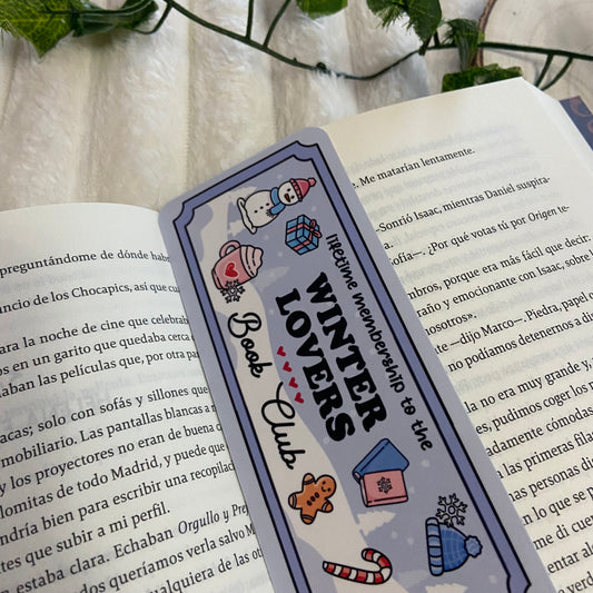 Marcapáginas Winter lovers bookclub