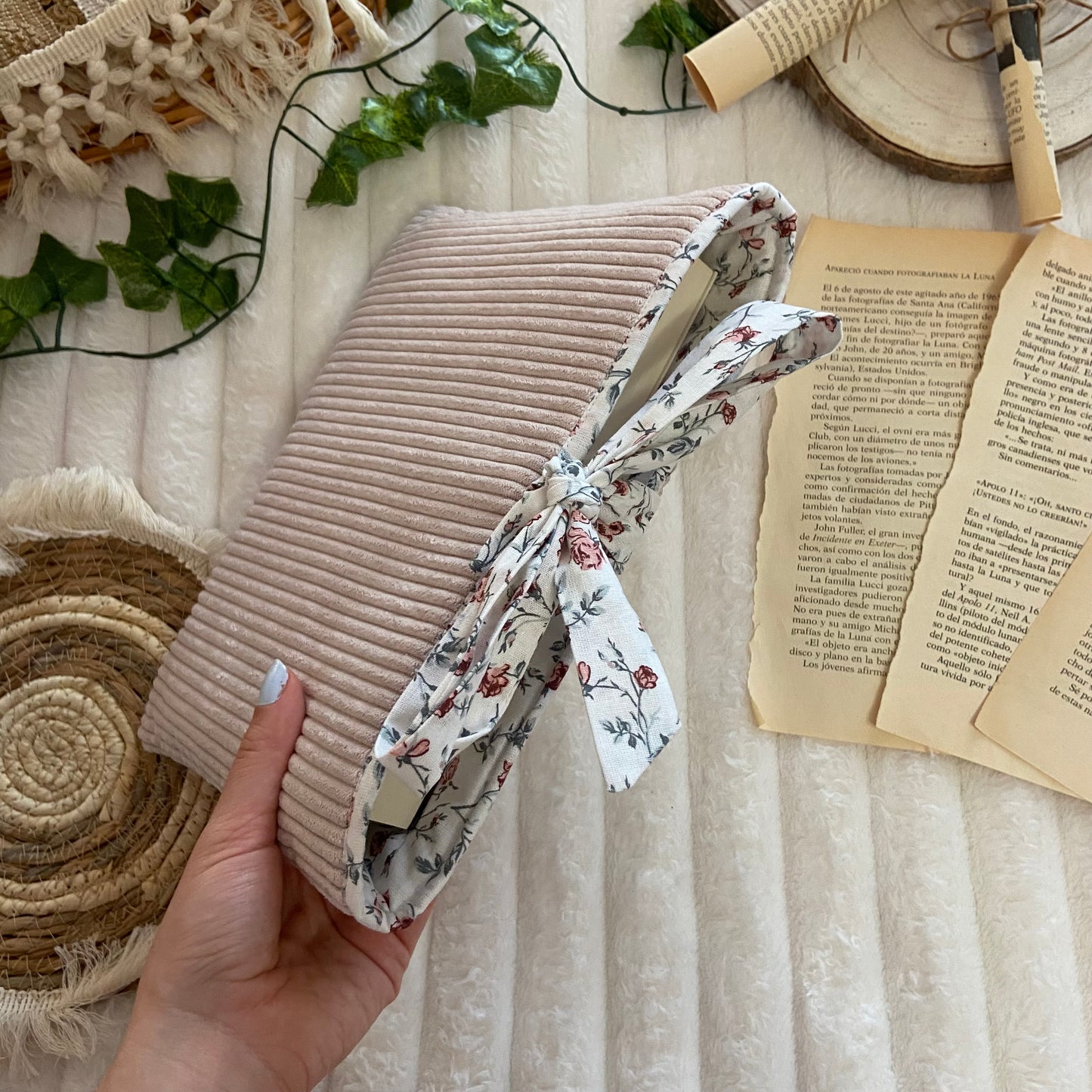 Funda literaria Boston de pana