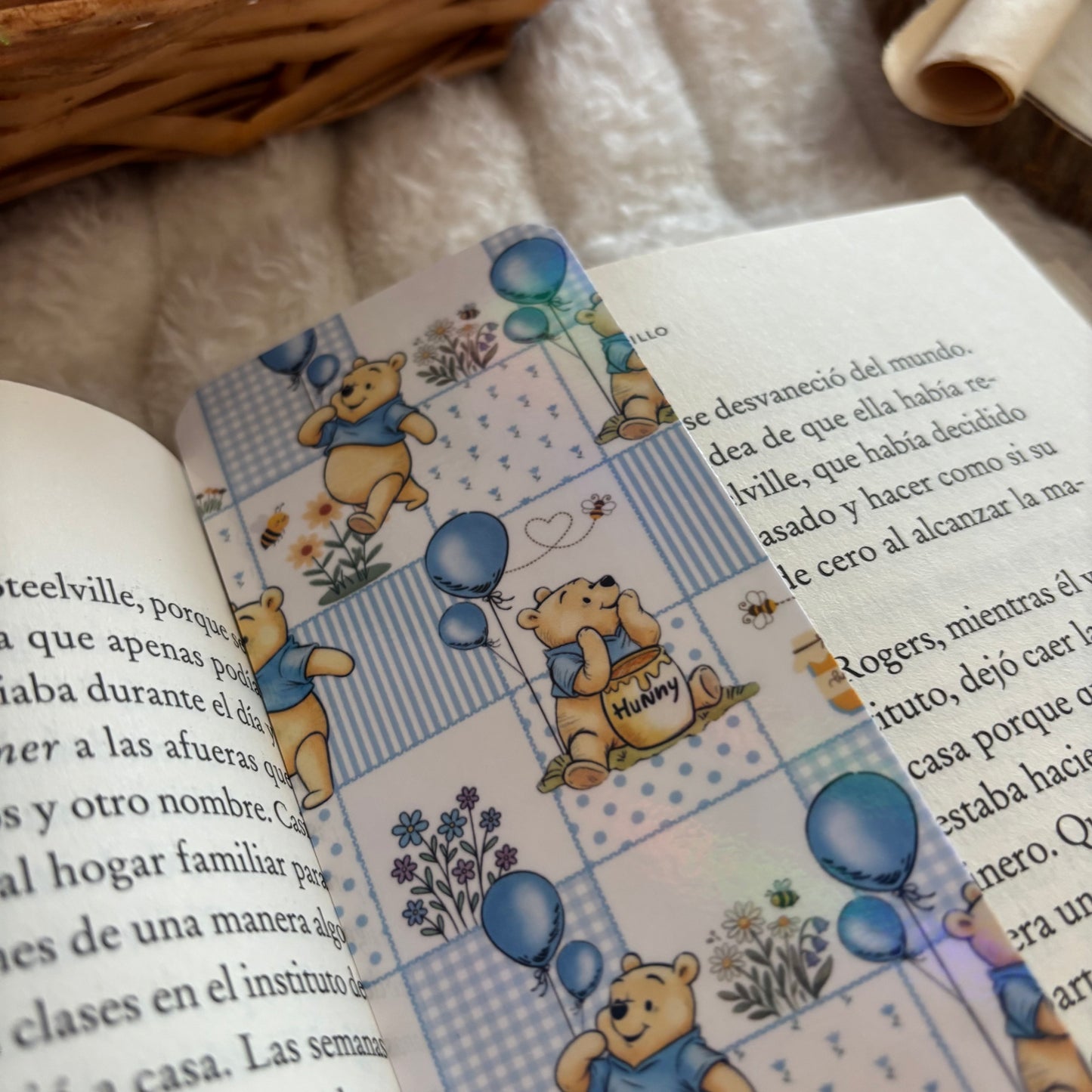 Marcapáginas blue Winnie holográfico