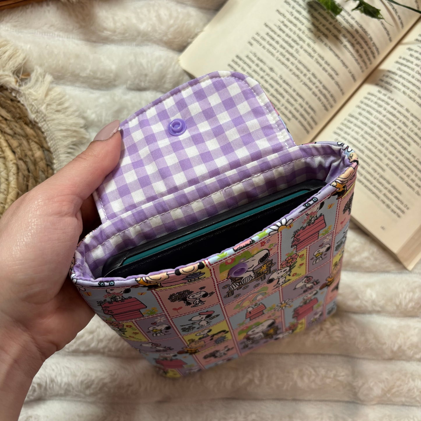 Funda kindle/kobo libra colour Snoopy en la vida