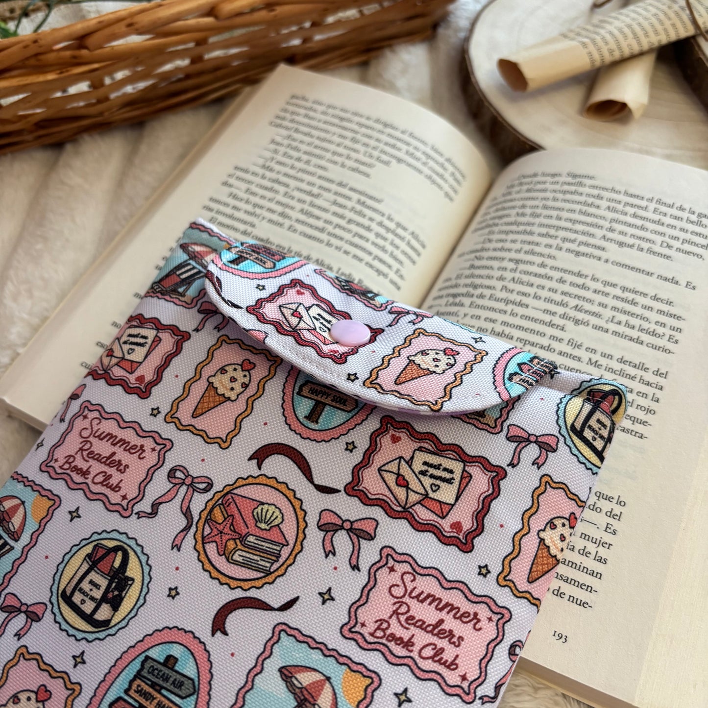 Funda kindle/kobo libra colour summer readers club impermeable