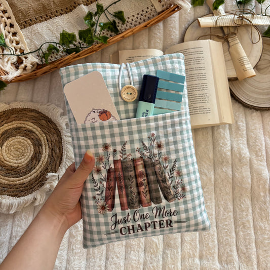 Funda literaria Just one more chapter vichy con bolsillo