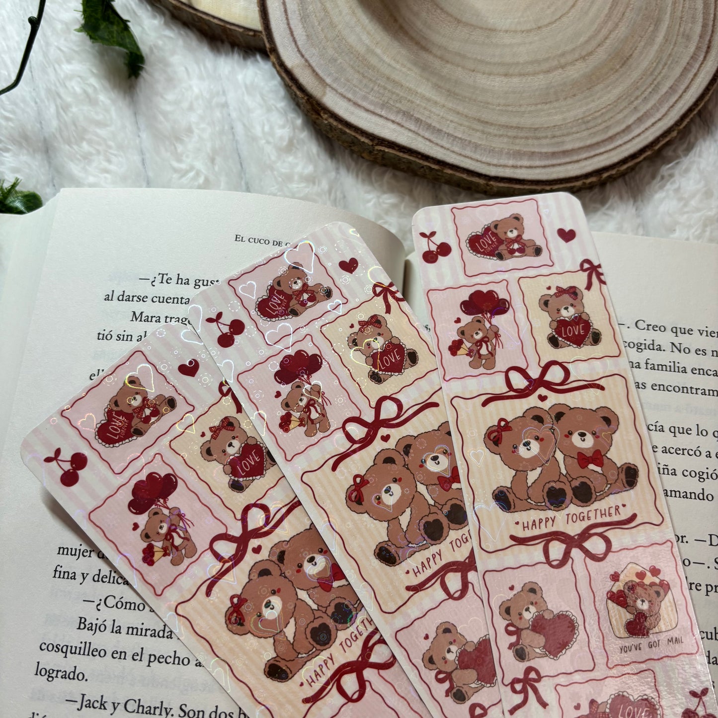 Marcapáginas happy together holográfico