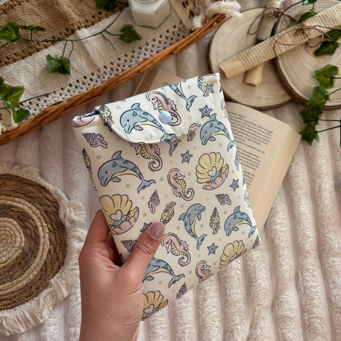 Funda kindle/kobo libra colour mar de perlas impermeable