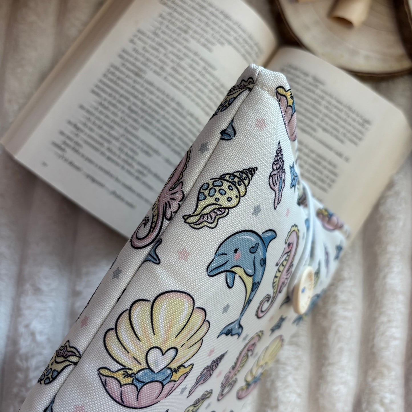 Funda literaria mar de perlas impermeable