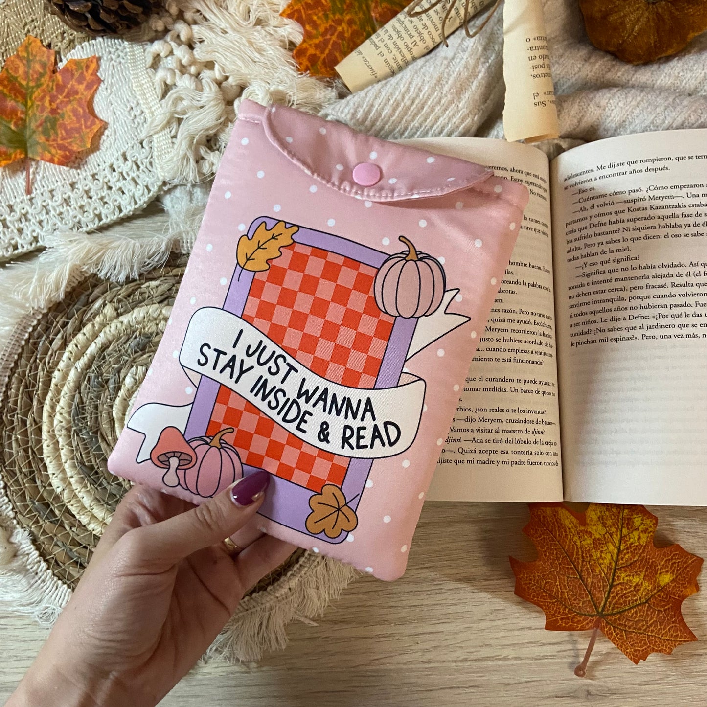 Funda kindle I just wanna stay inside & read outlet