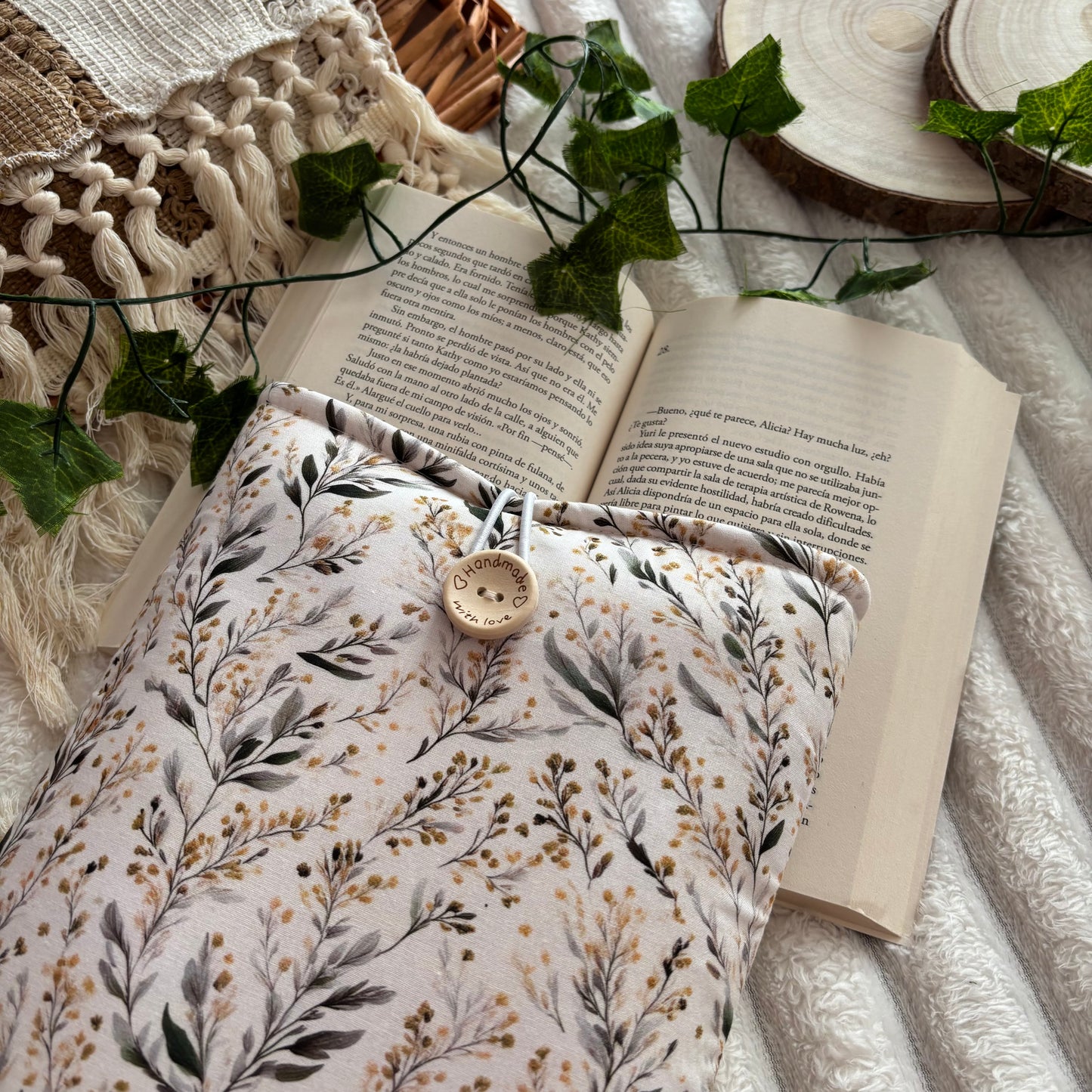 Funda literaria en las plantas