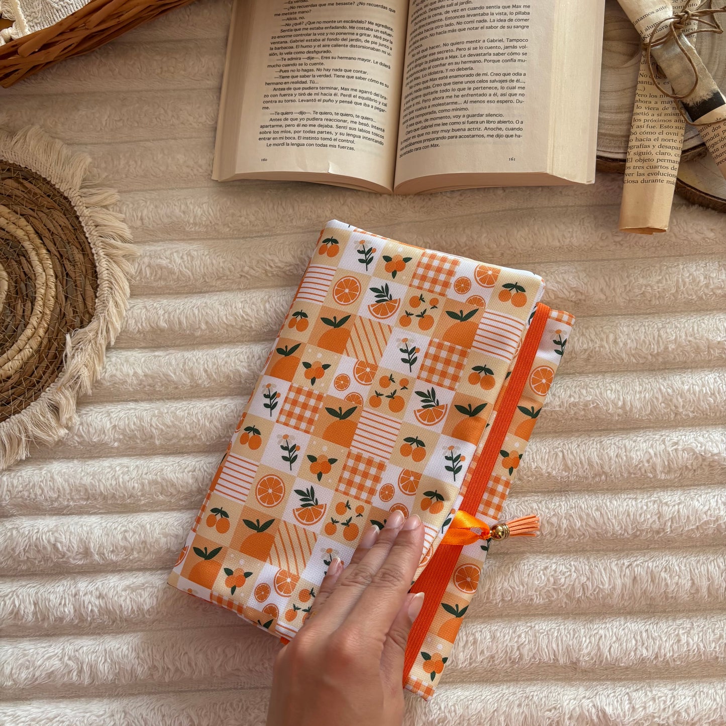 Funda ajustable naranjada impermeable