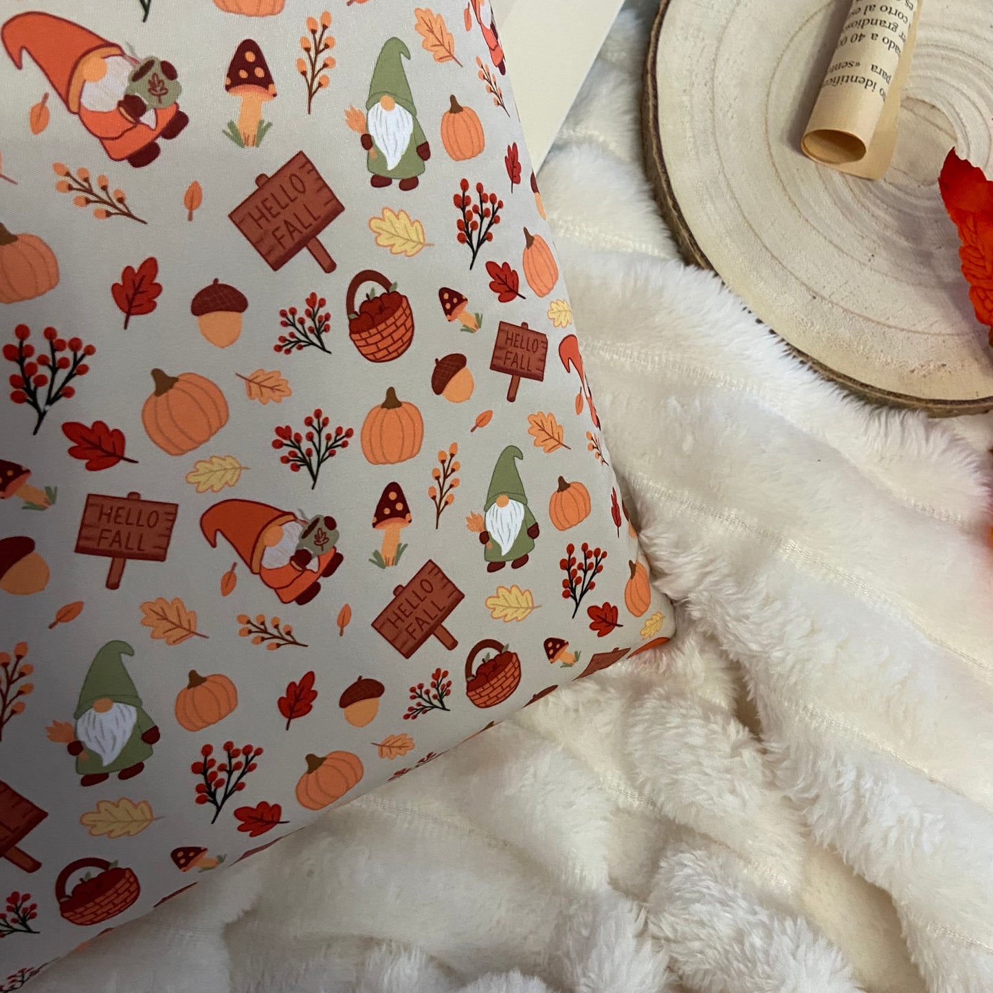 Funda literaria gnomos hello fall