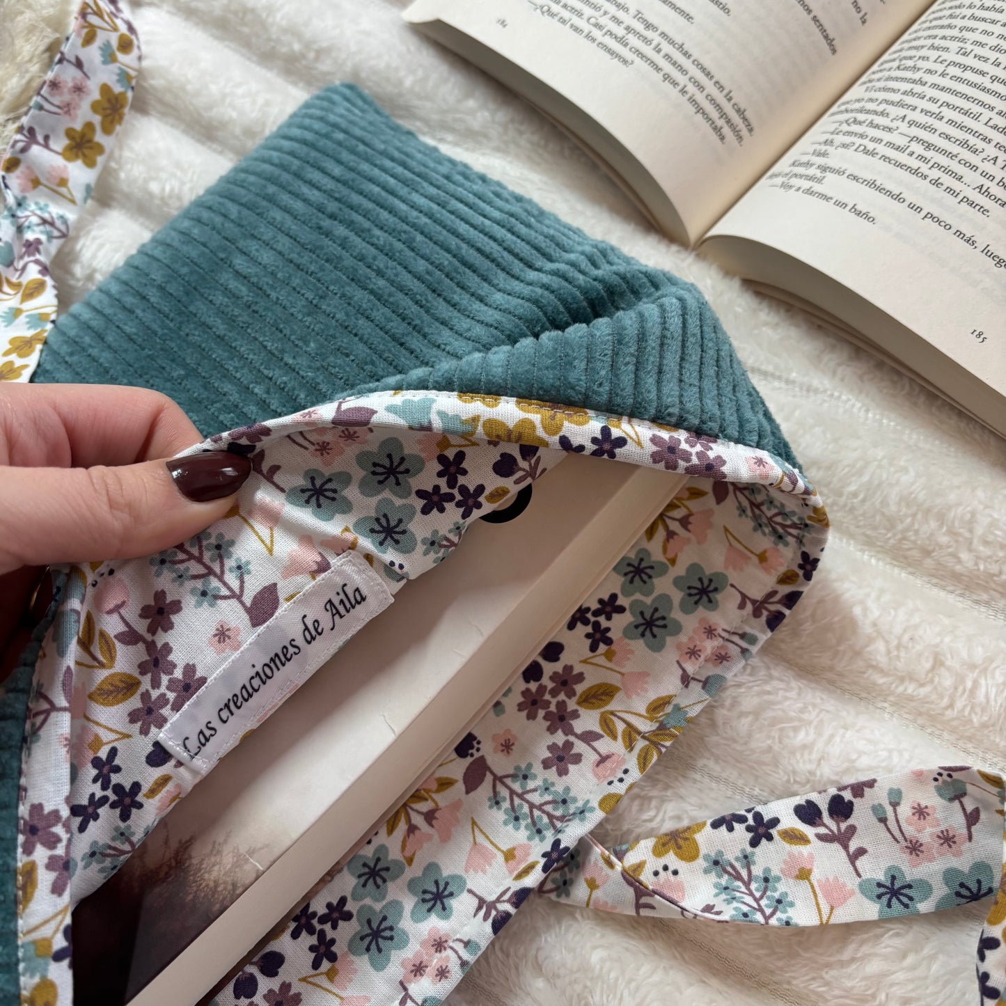 Funda literaria Roma de pana