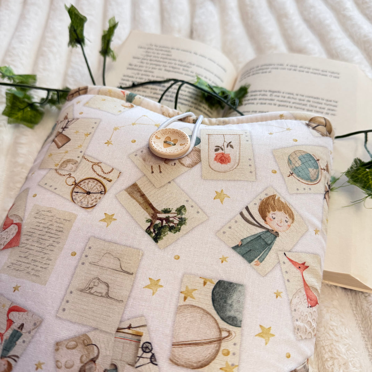 Funda literaria hojas Principito