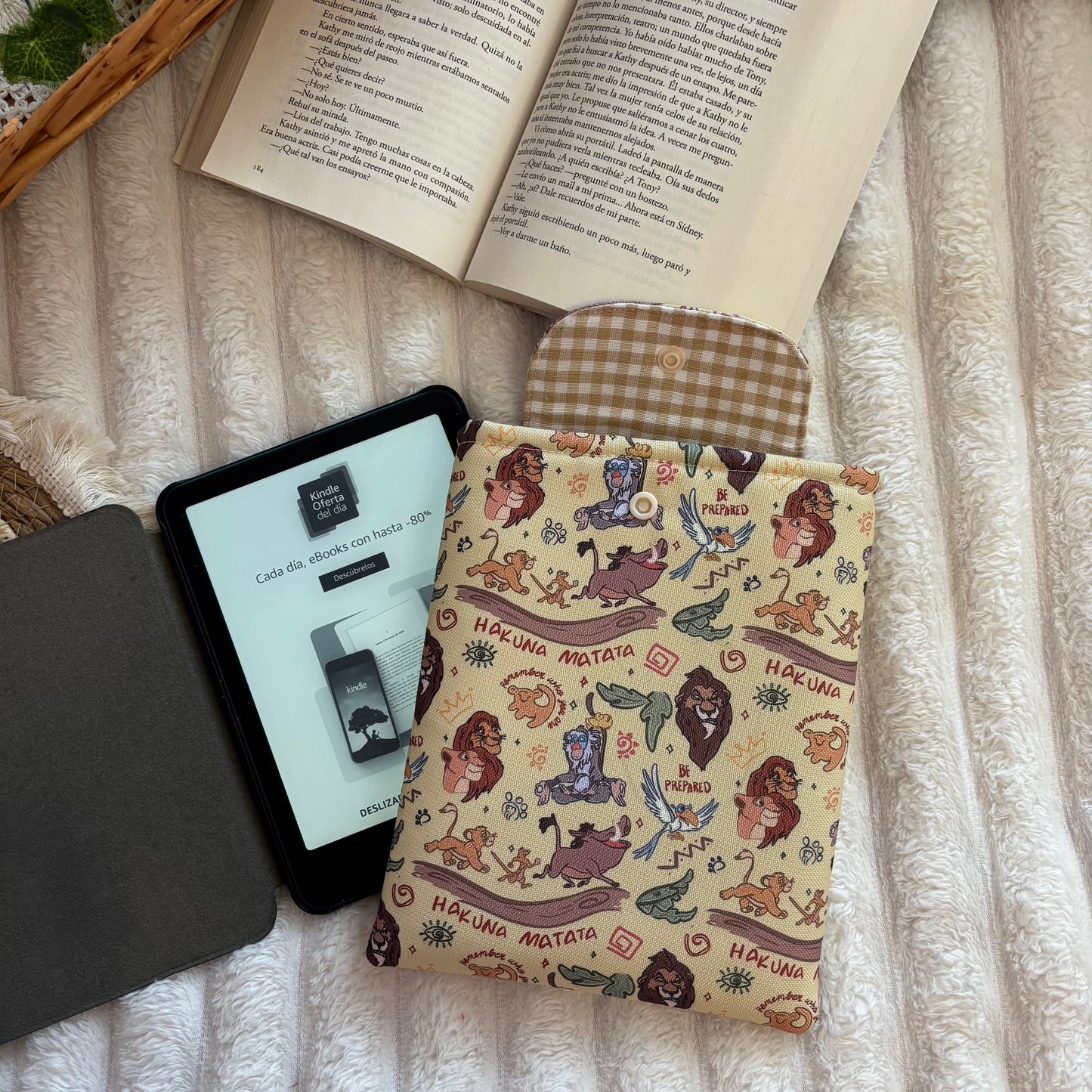 Funda kindle/kobo Rey León impermeable