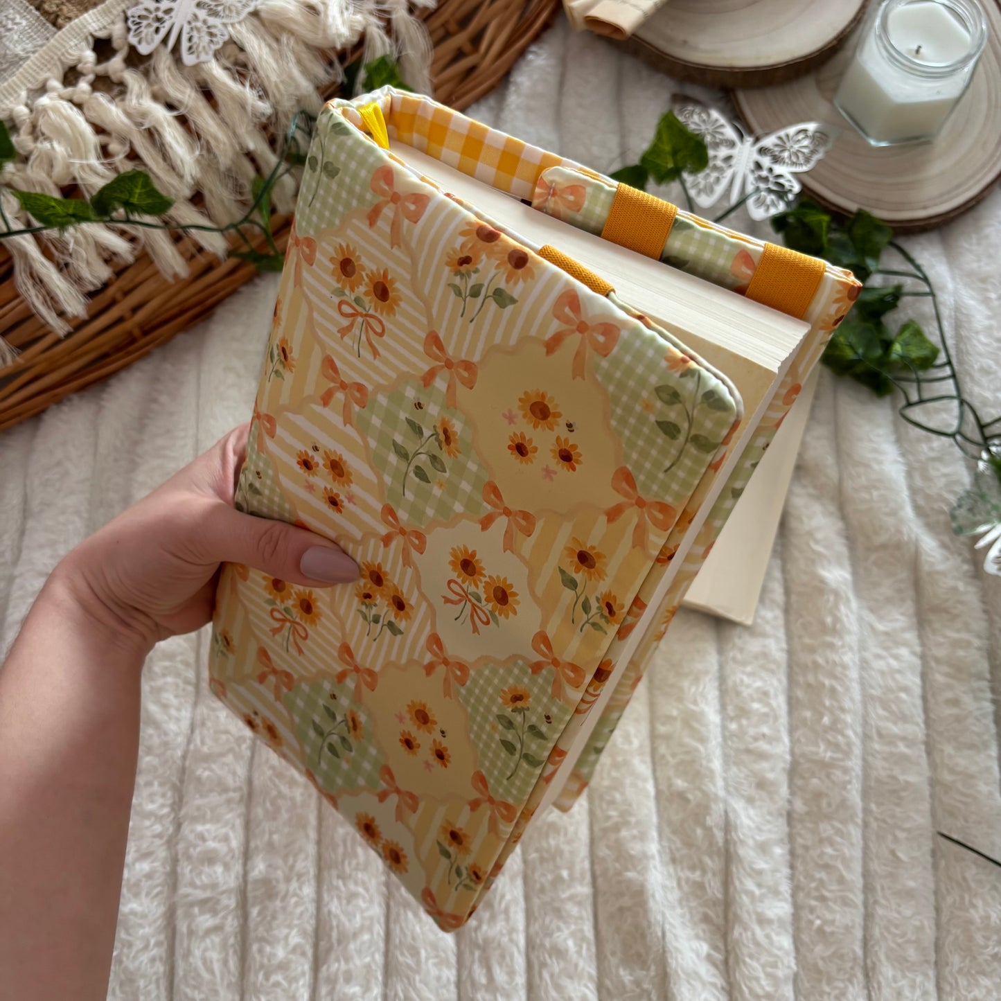 Funda ajustable girasoles en primavera