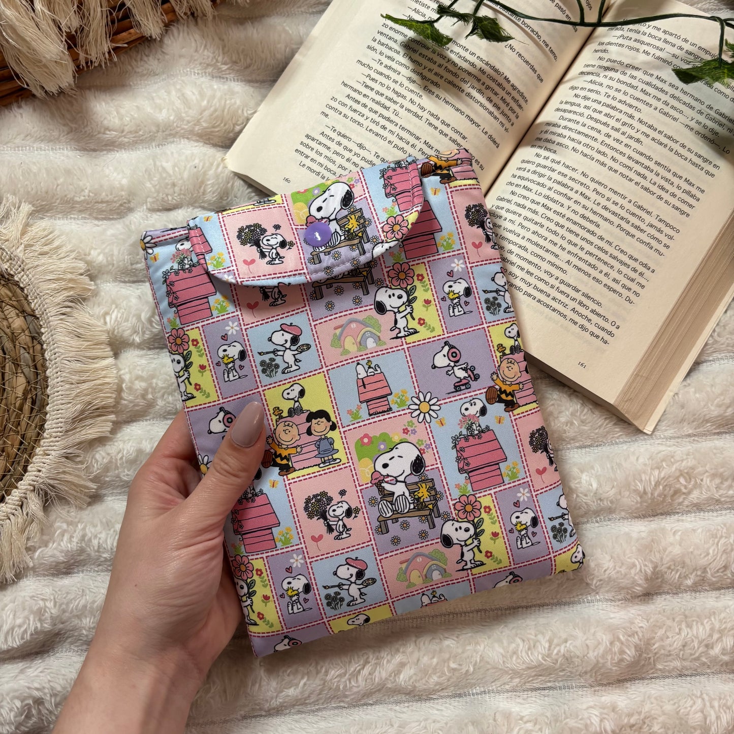 Funda kindle/kobo libra colour Snoopy en la vida