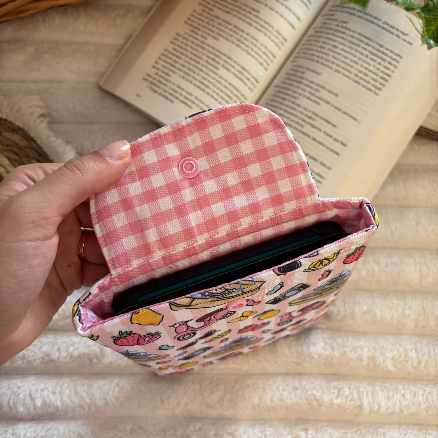 Funda kindle/kobo libra colour vacaciones en Italia impermeable