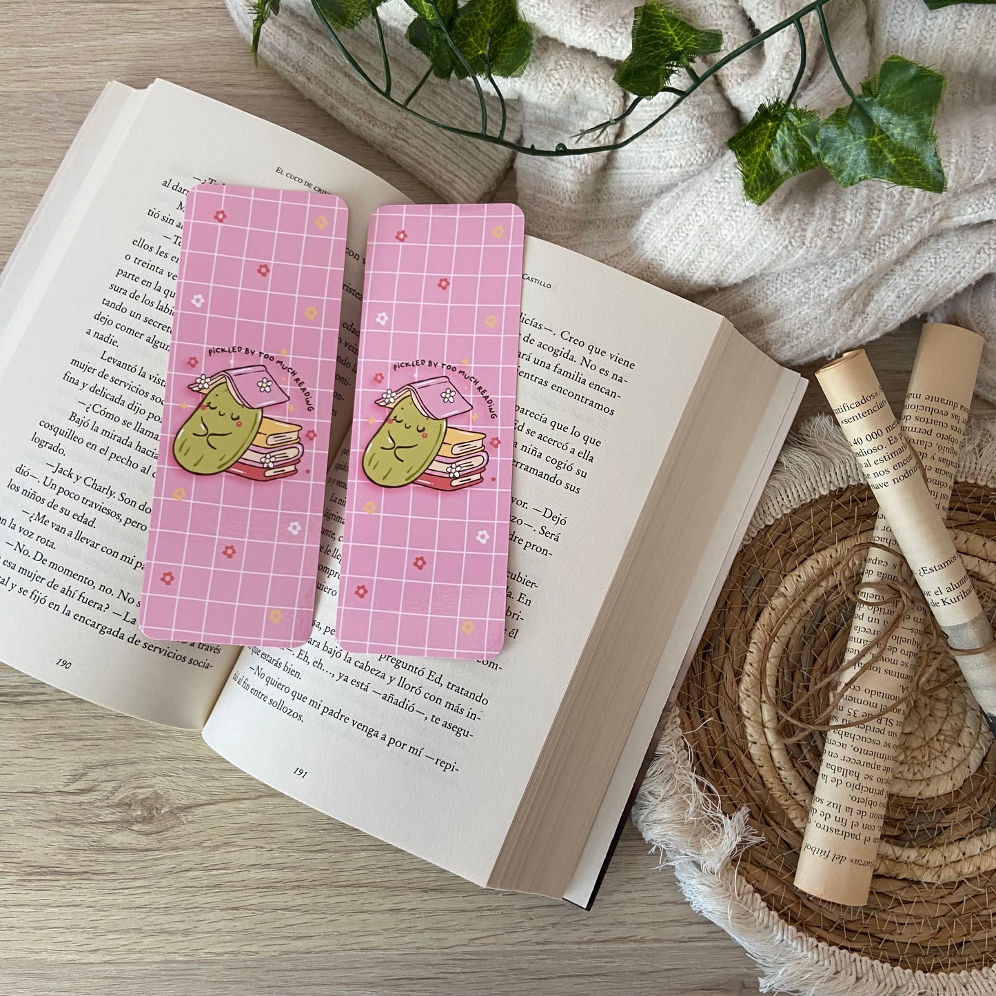 Marcapáginas Pickled by too much reading