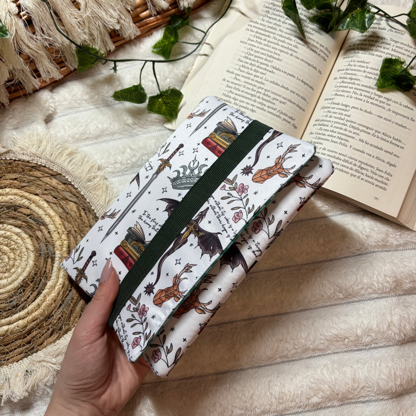 Funda de solapas para ebook Fourth wing + Velaris