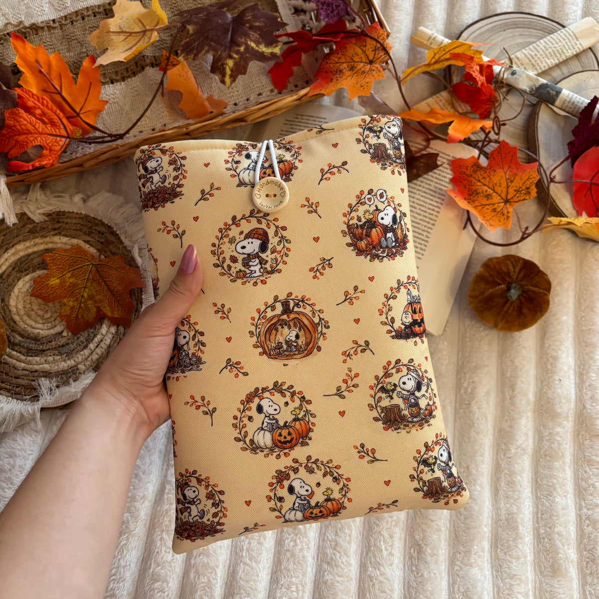 Funda literaria Hello autumn Snoopy impermeable