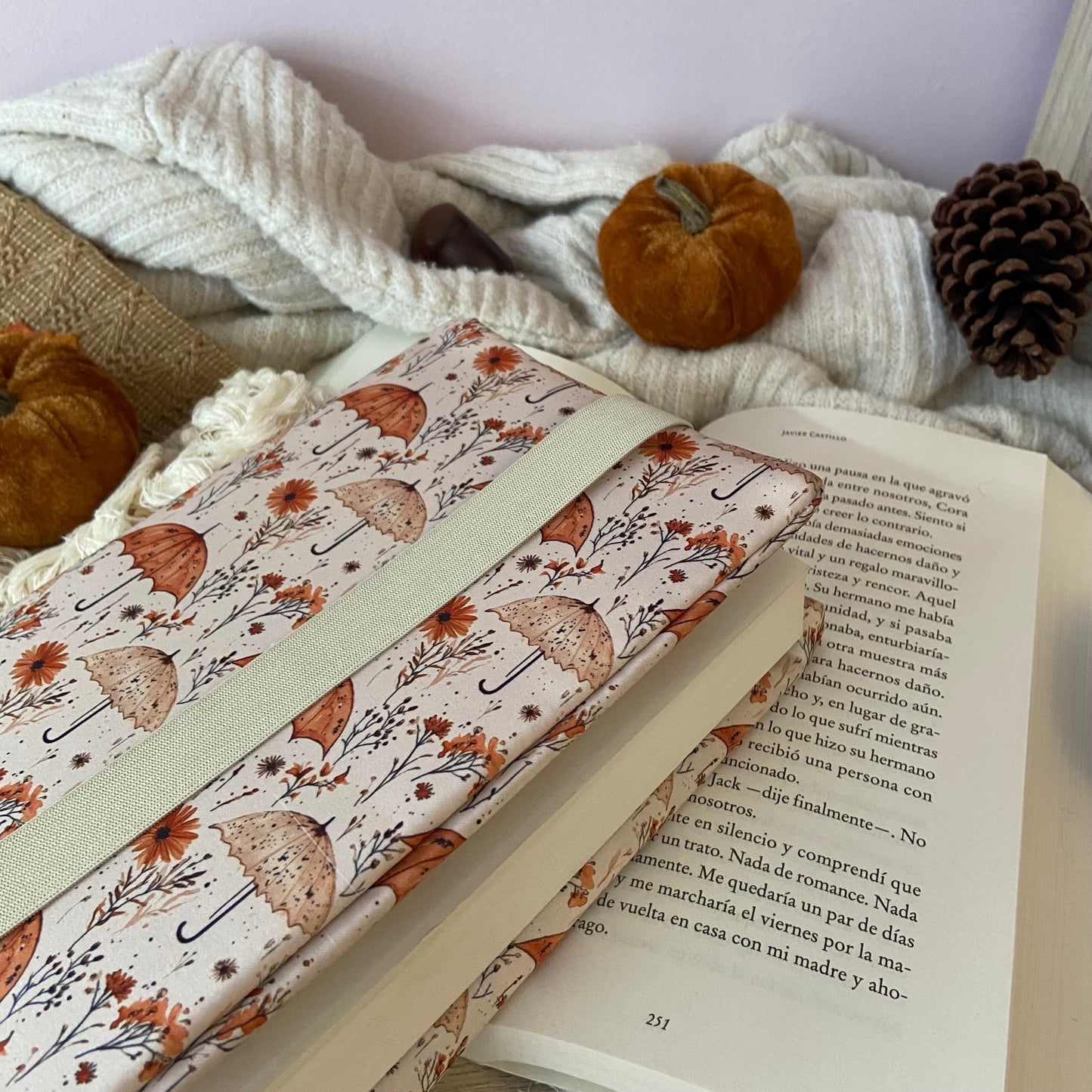 Funda ajustable paraguas otoñales
