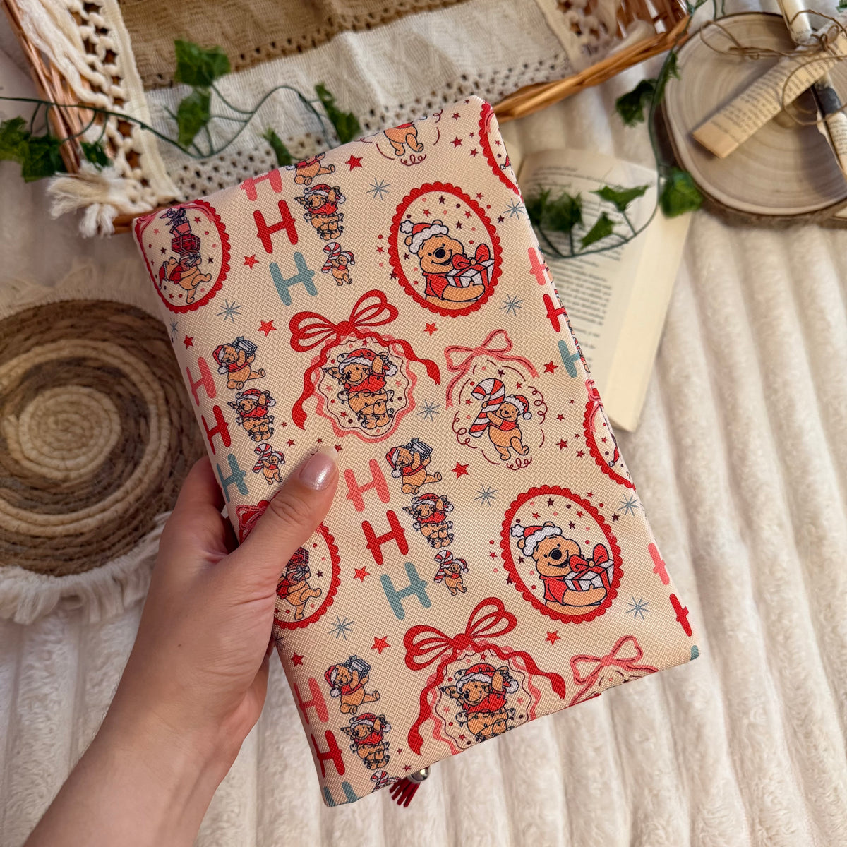 Funda ajustable Winnie navideño impermeable