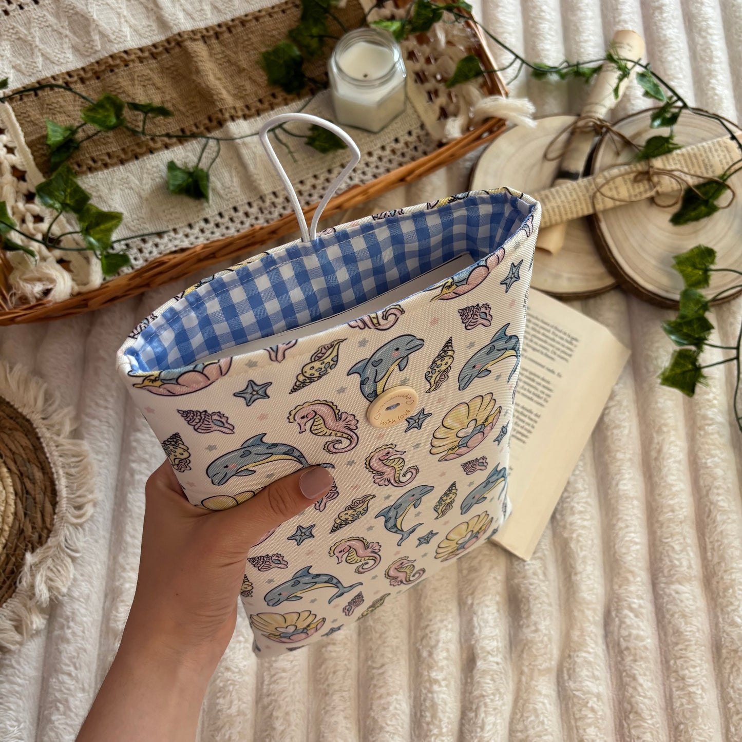 Funda literaria mar de perlas impermeable