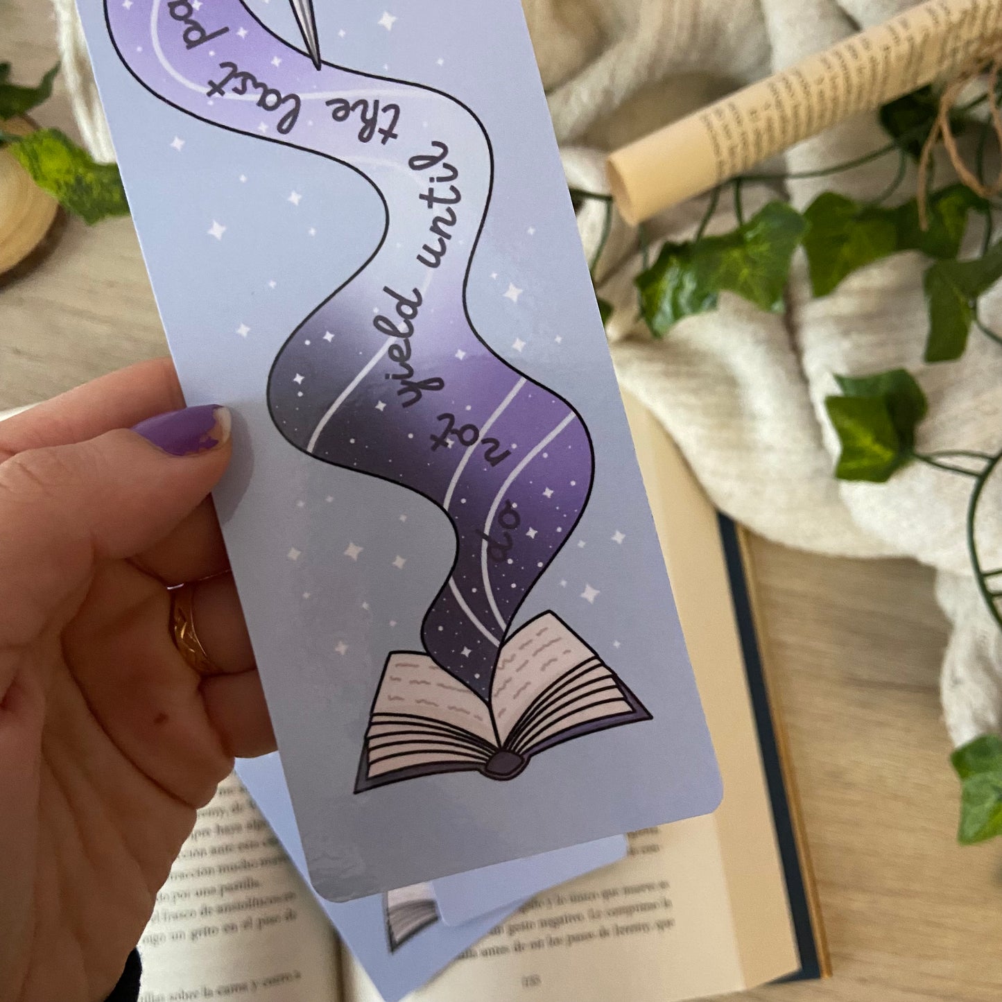 Marcapáginas Do not yield until the last page