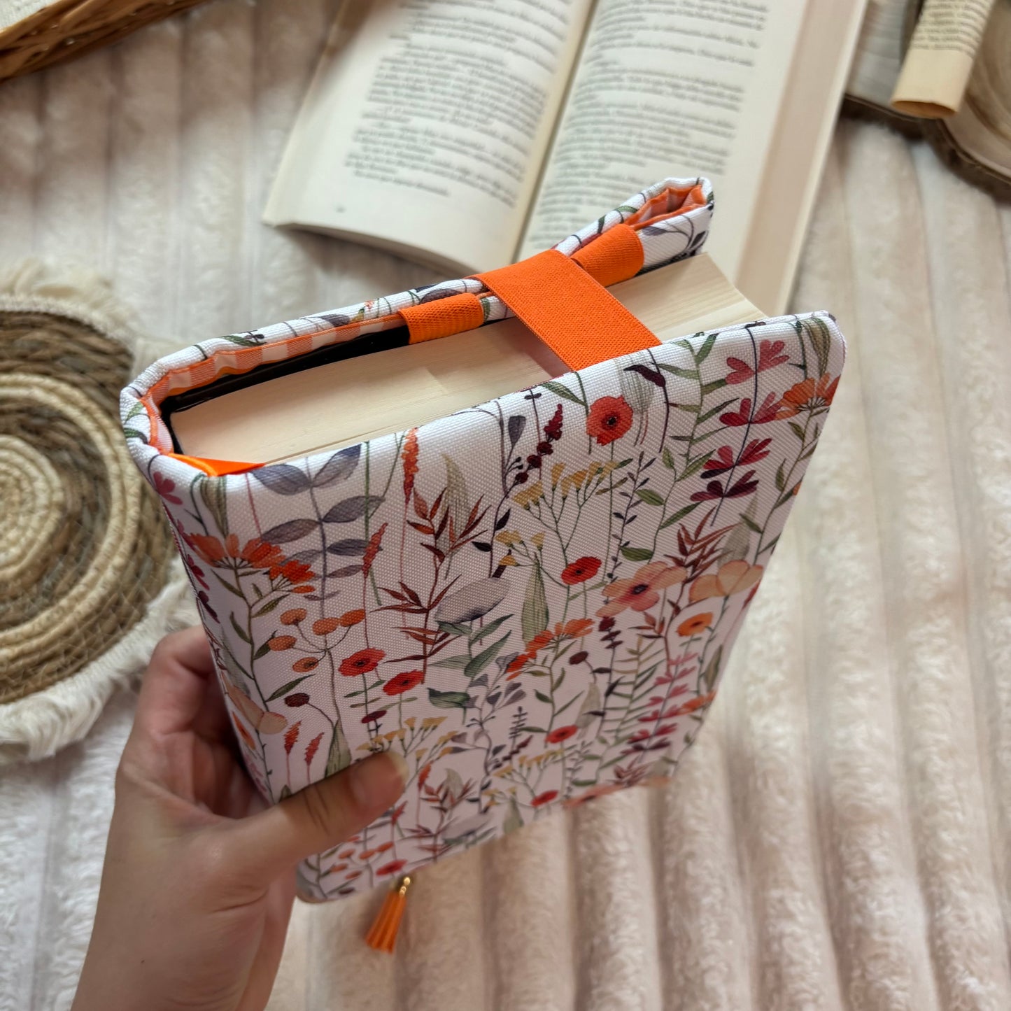 Funda ajustable ramas de flores impermeable